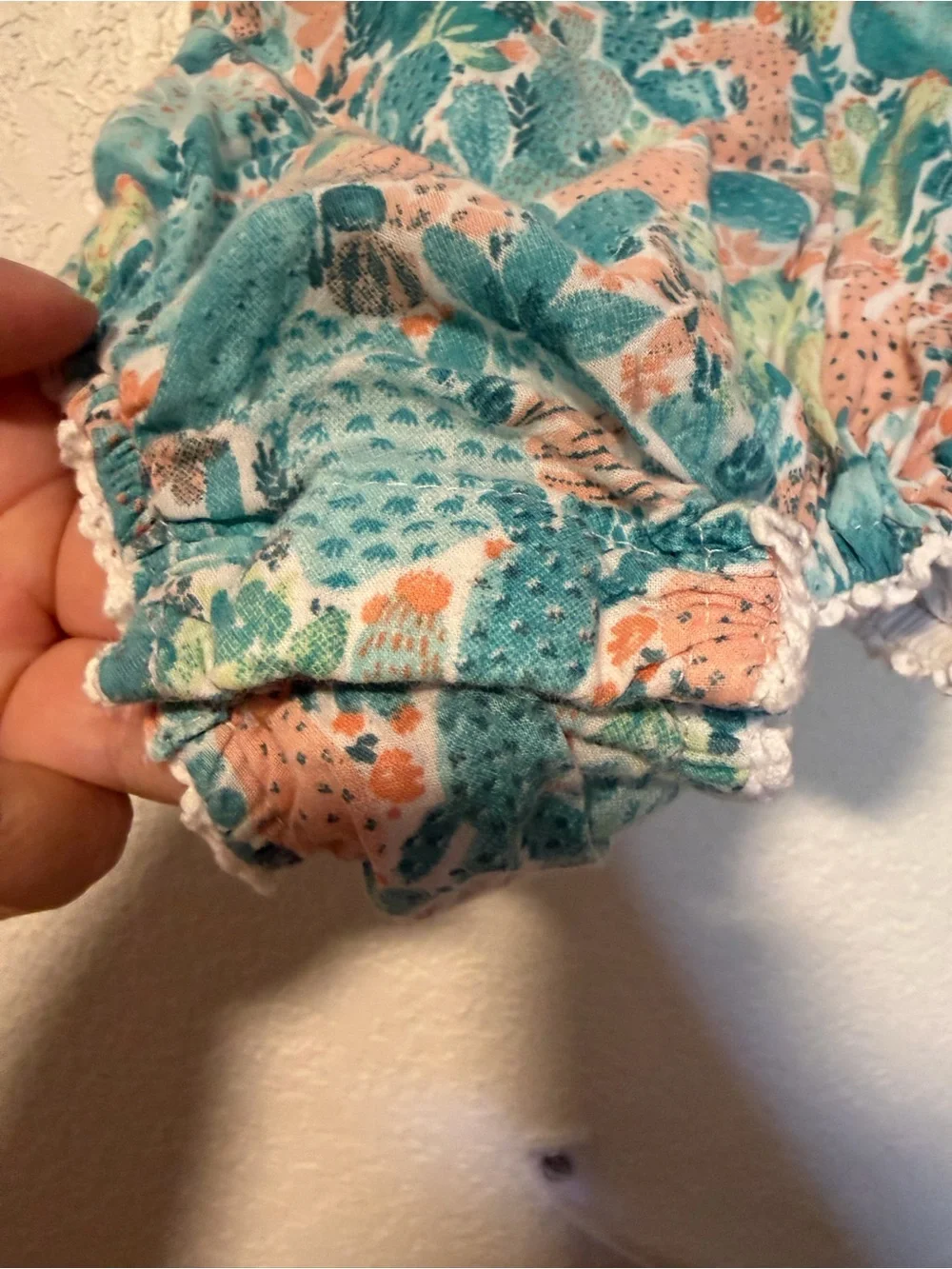 Piper & Posie Baby Girl Cactus Bubble One Piece Cotton 3-6 Months